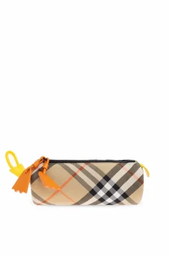 Burberry Kids beżowy Piórnik ze wzorem