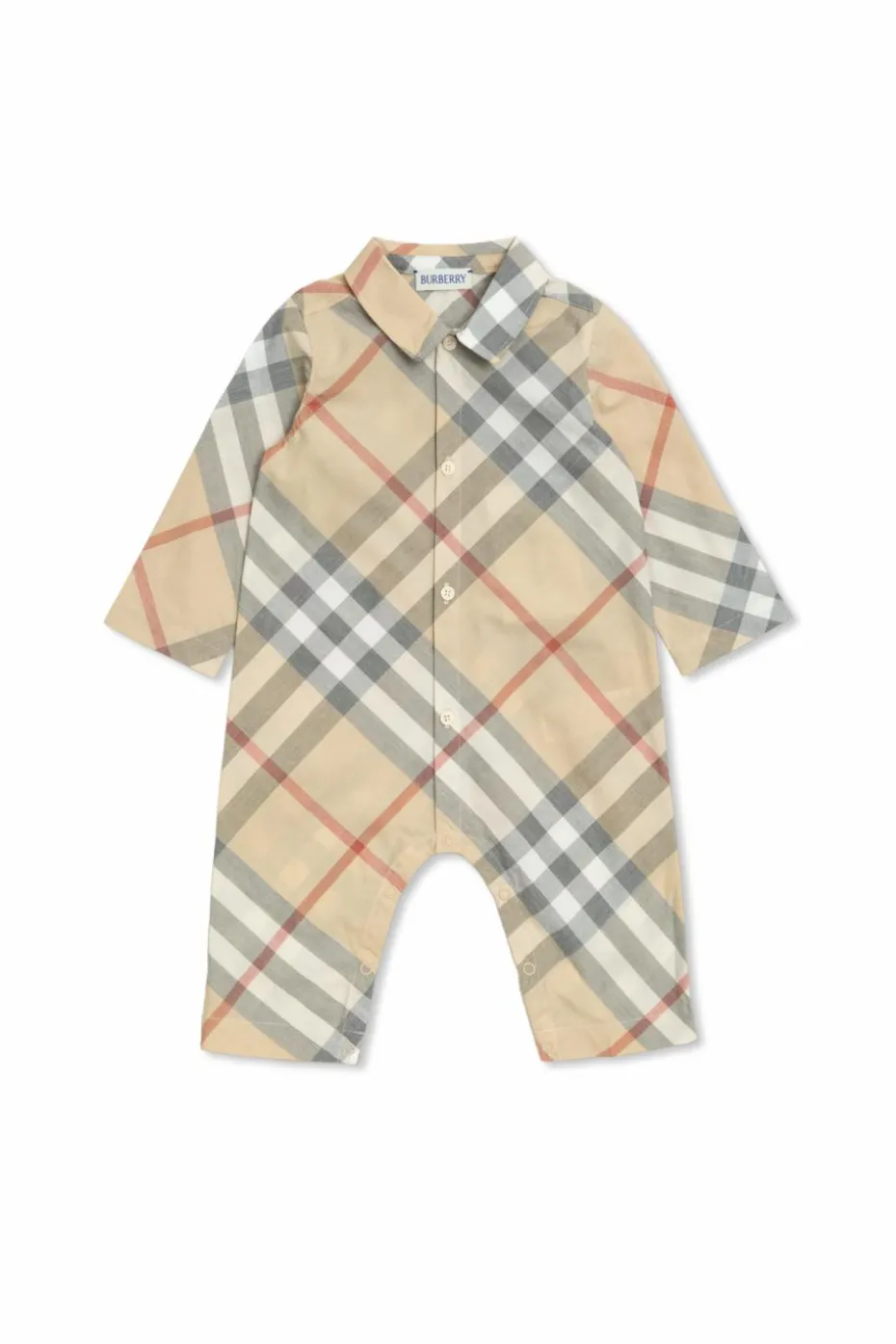 Burberry Kids beżowy Rampersy ze wzorem w kratę