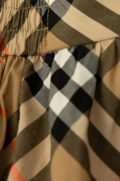 Burberry Kids beżowy Spódnica ze wzorem w kratę