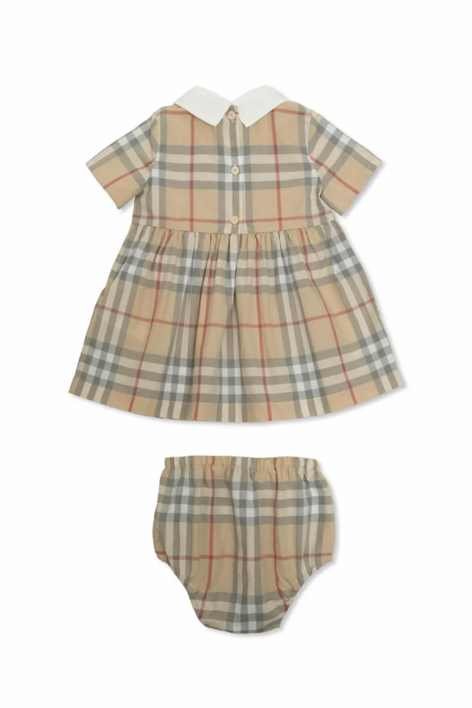 Burberry Kids beżowy Sukienka ze wzorem w kratę