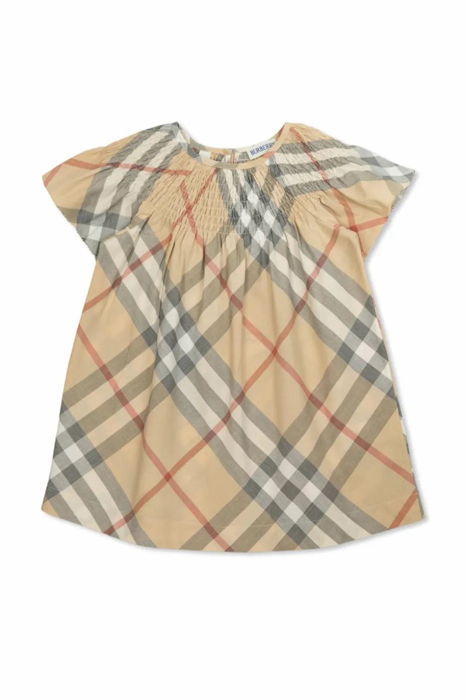 Burberry Kids beżowy Sukienka ze wzorem w kratę