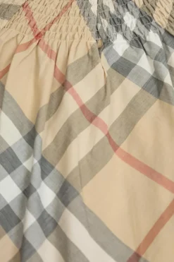 Burberry Kids beżowy Sukienka ze wzorem w kratę