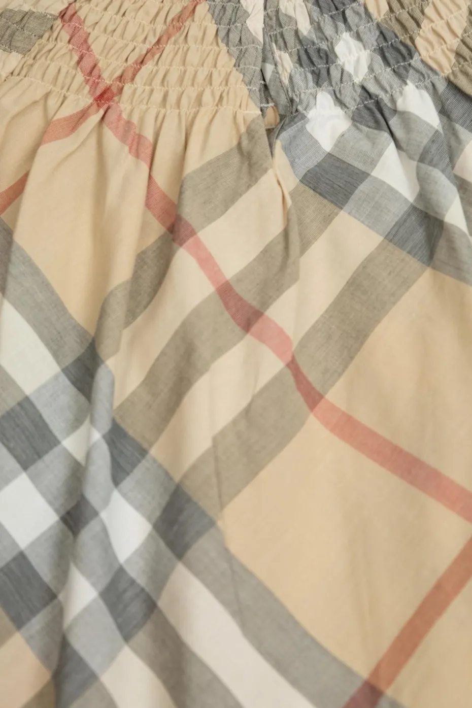 Burberry Kids beżowy Sukienka ze wzorem w kratę