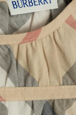 Burberry Kids beżowy Sukienka ze wzorem w karę