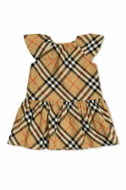Burberry Kids beżowy Sukienka z wzorem w kratę