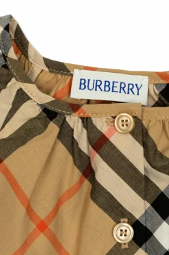 Burberry Kids beżowy Sukienka z wzorem w kratę