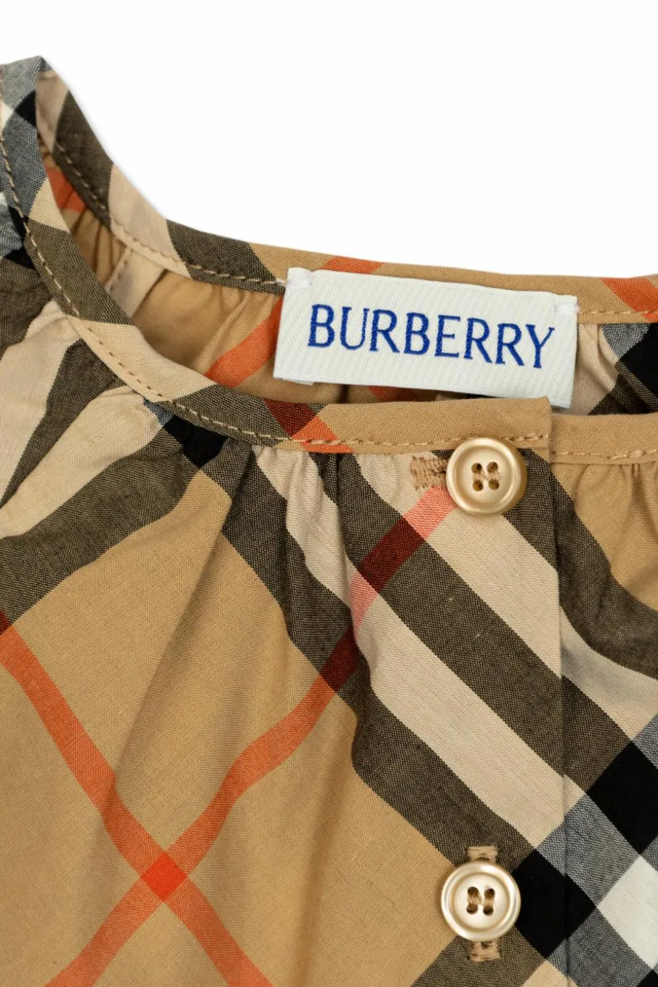 Burberry Kids beżowy Sukienka z wzorem w kratę