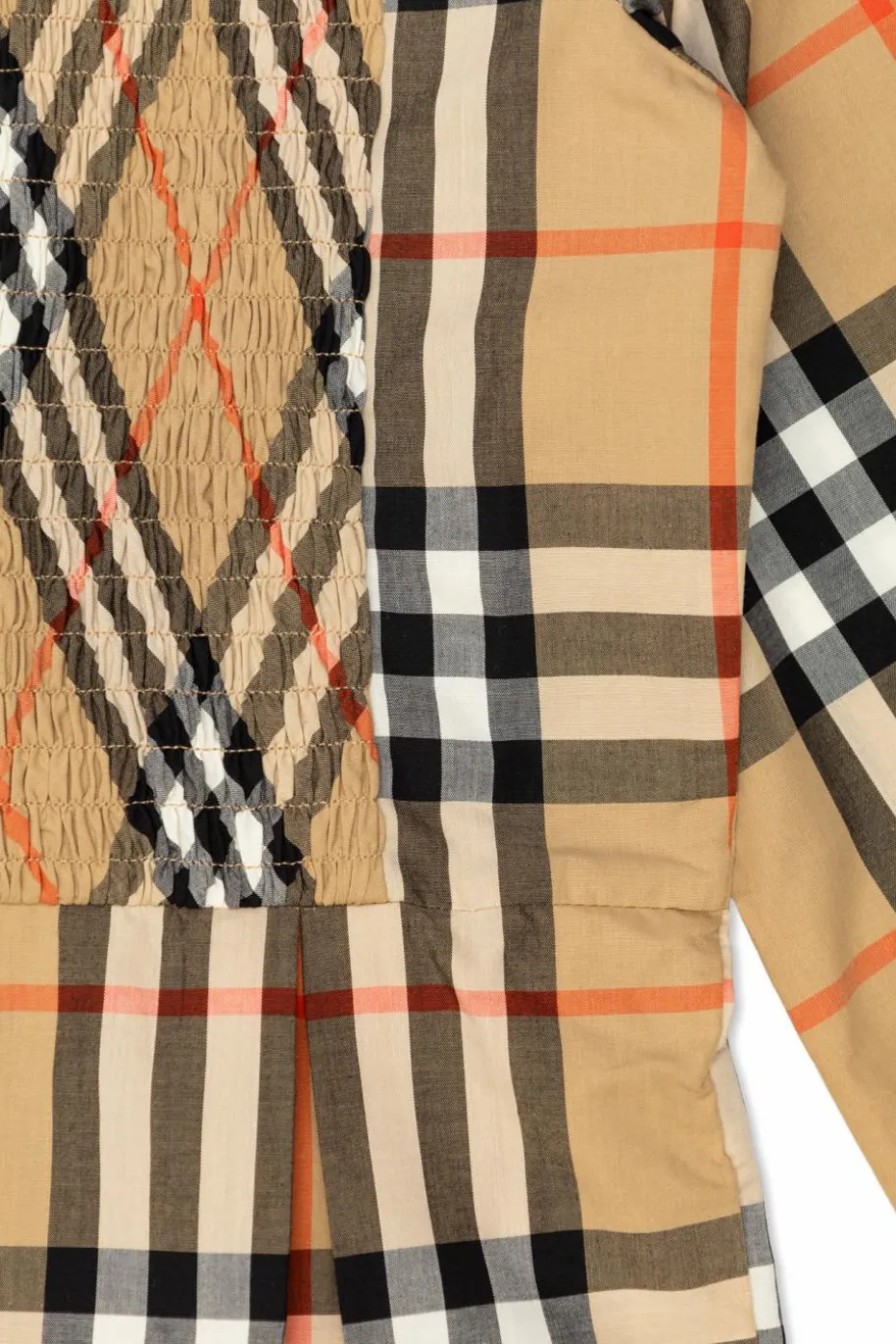 Burberry Kids beżowy Sukienka ze wzorem w kratę