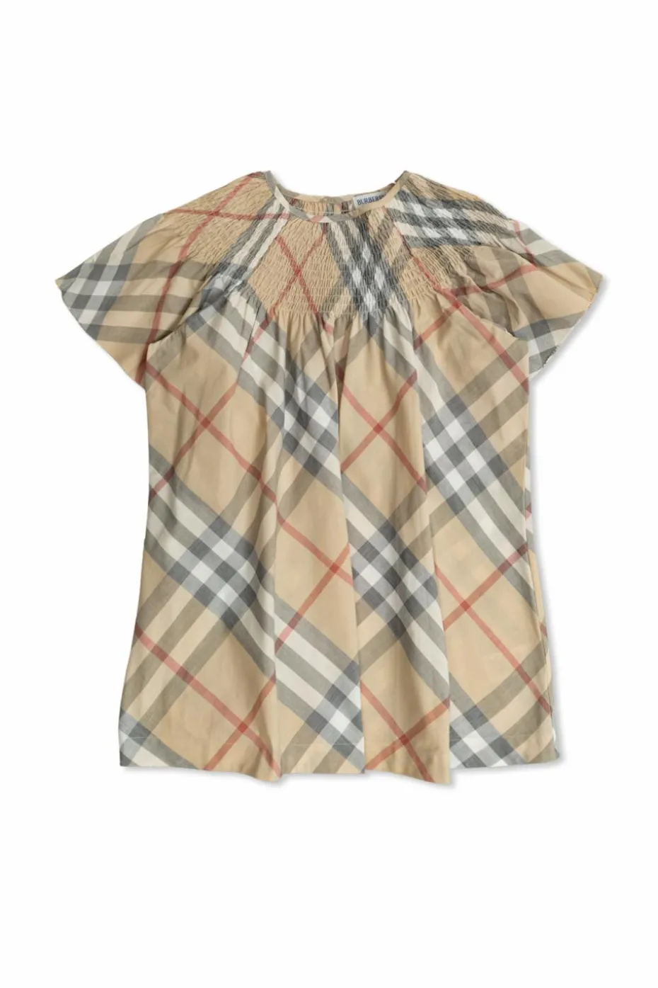 Burberry Kids beżowy Sukienka ze wzorem w kratę