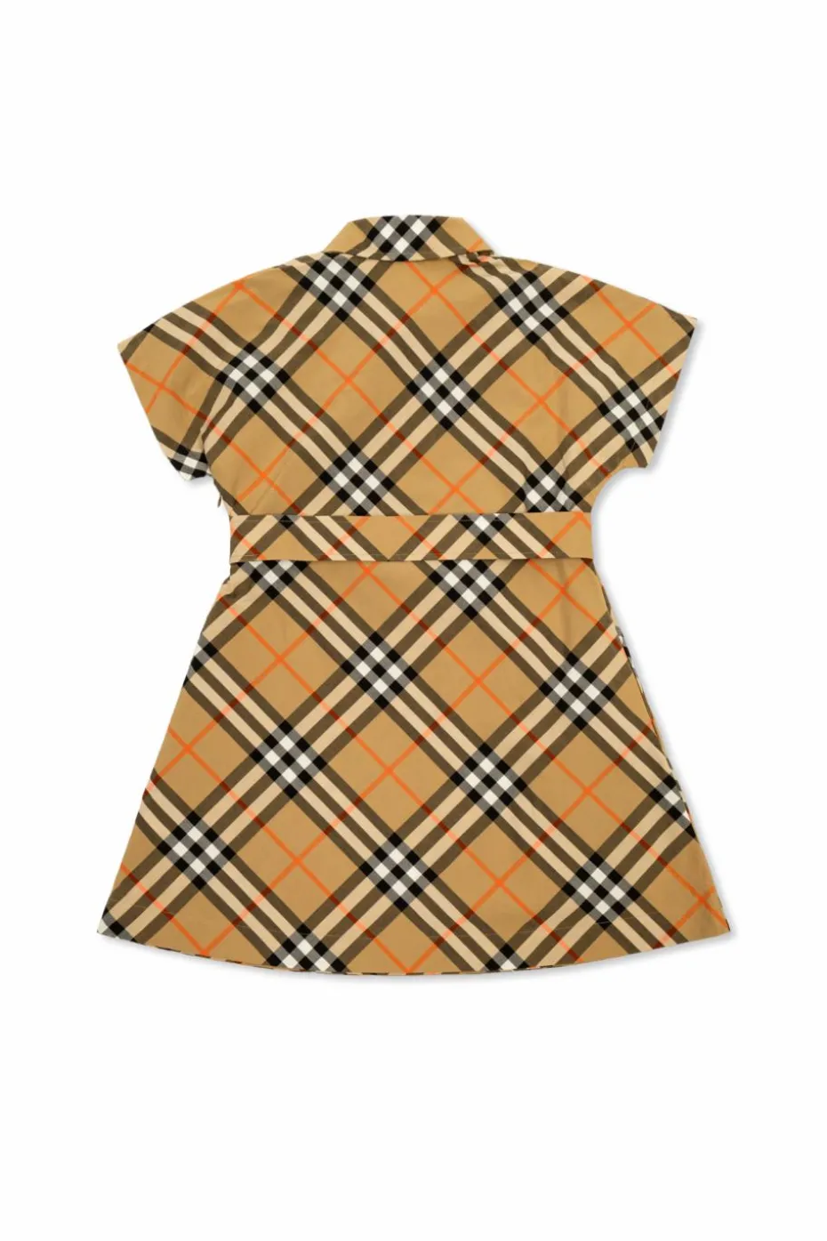 Burberry Kids beżowy Sukienka ze wzorem w kratę