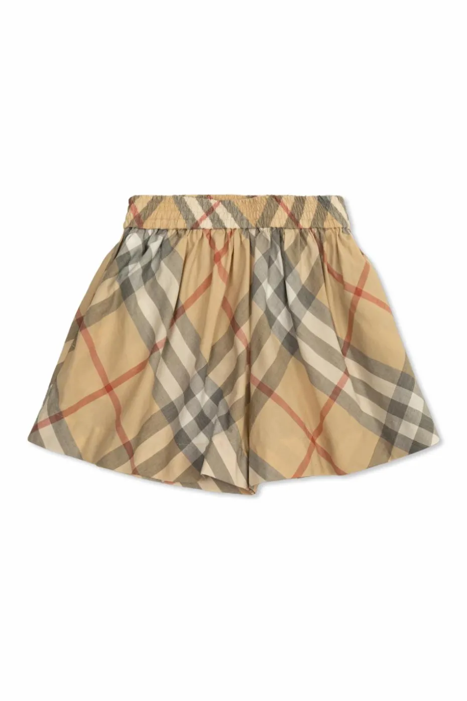 Burberry Kids beżowy Szorty ze wzorem w kratę