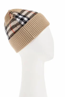 Burberry Kids beżowy Wełniana czapka
