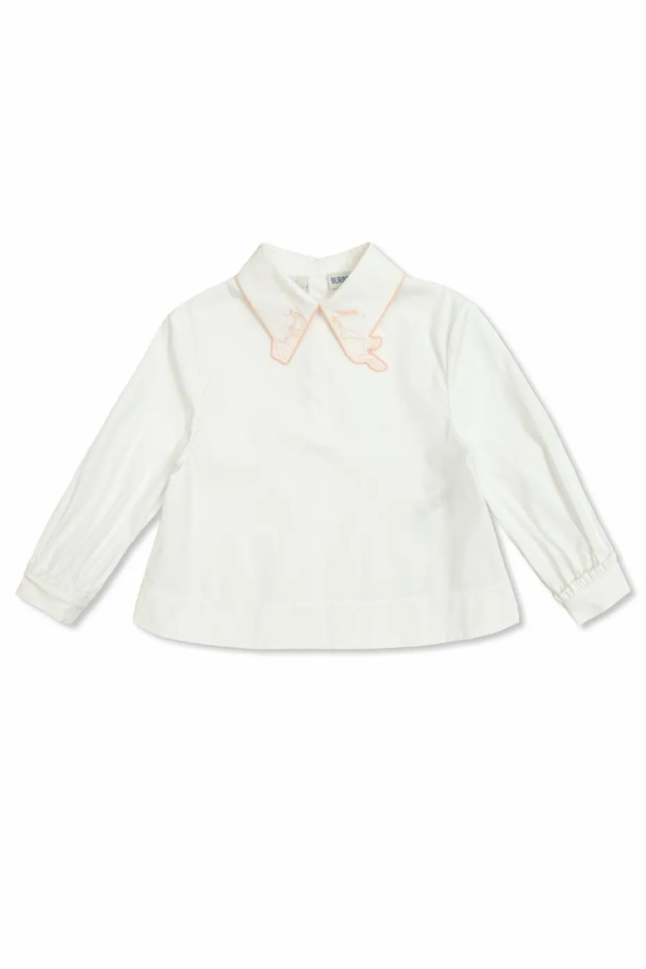 Burberry Kids BIAŁY Bawełniany top z dekoracyjnym haftem
