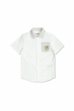 Burberry Kids BIAŁY Koszula z kieszenią