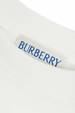 Burberry Kids BIAŁY T-shirt z kolorowym nadrukiem