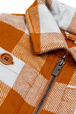 Burberry Kids BRĄZOWY Kurtka ze wzorem w kratę