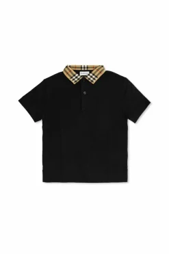 Burberry Kids CZARNY Bawełniane polo