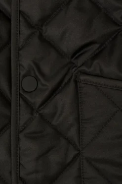 Burberry Kids CZARNY Pikowana kurtka z kołnierzem