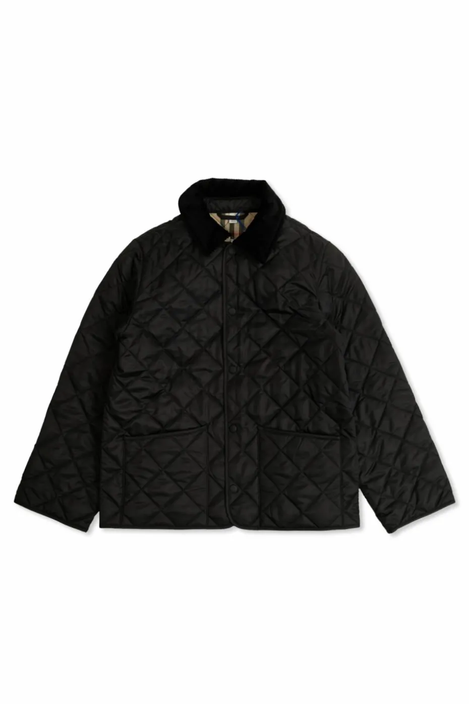Burberry Kids CZARNY Pikowana kurtka