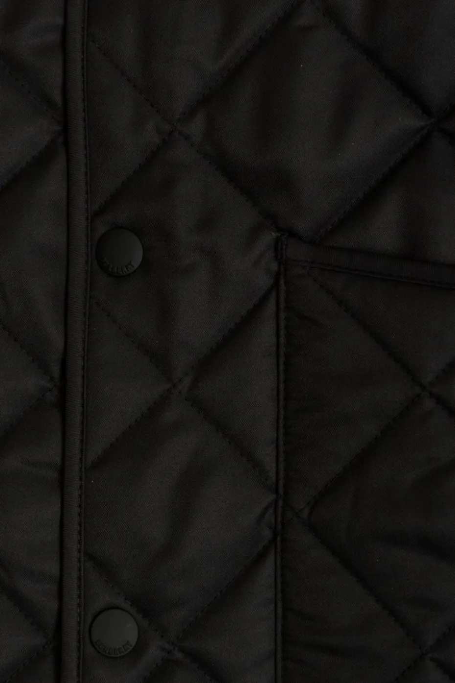 Burberry Kids CZARNY Pikowana kurtka