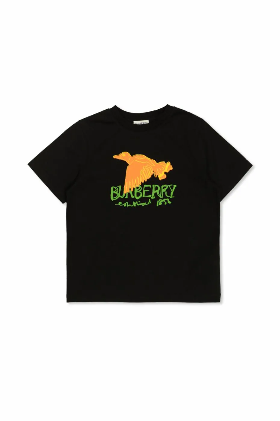 Burberry Kids CZARNY T-shirt z nadrukiem