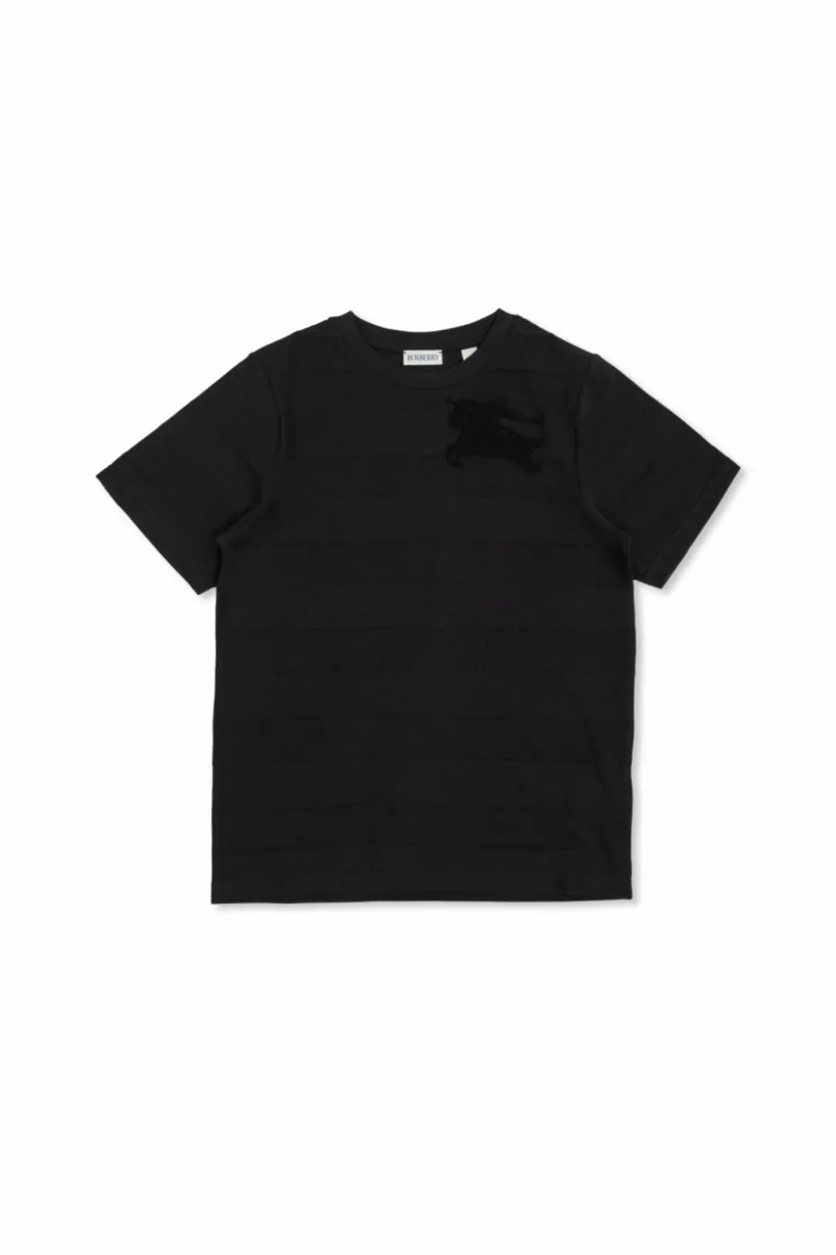 Burberry Kids CZARNY T-shirt ze wzorem w pasy