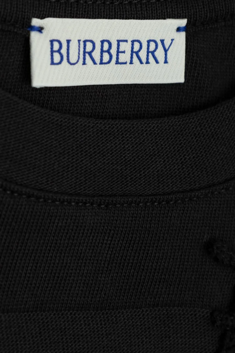 Burberry Kids CZARNY T-shirt ze wzorem w pasy