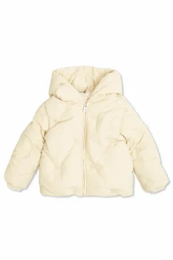 Burberry Kids kremowy Puchowa kurtka