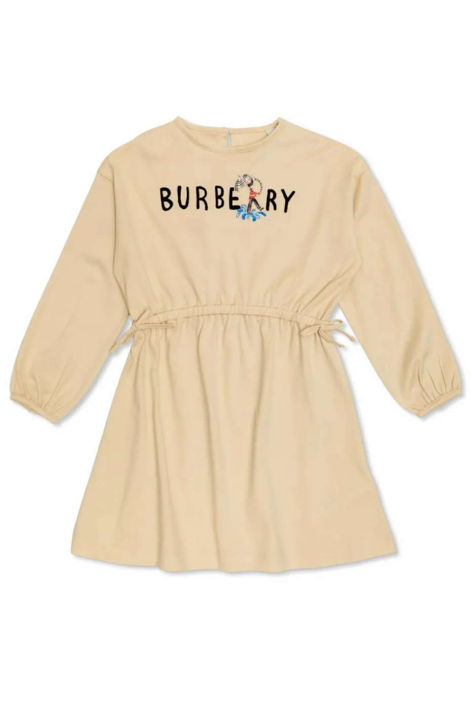 Burberry Kids kremowy Sukienka z nadrukowanym logo