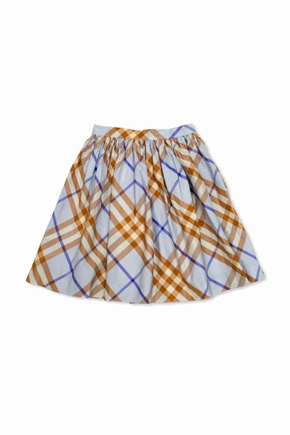 Burberry Kids MULTIKOLOR Jedwabna spódnica ze wzorem w kratę