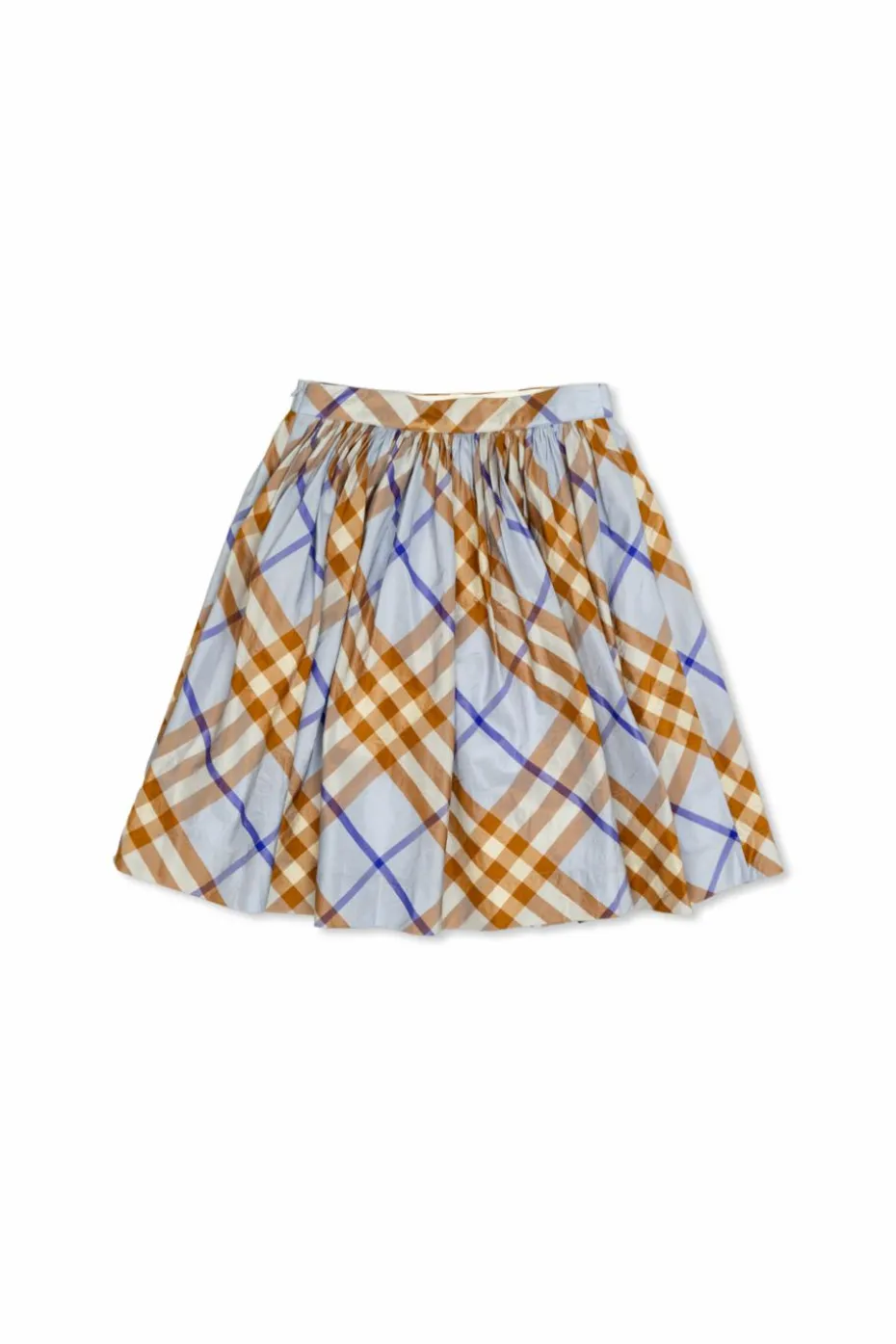 Burberry Kids MULTIKOLOR Jedwabna spódnica ze wzorem w kratę