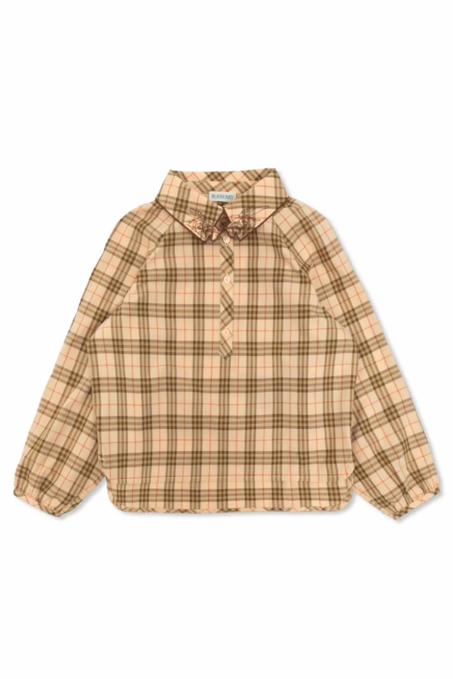 Burberry Kids RÓŻOWY Koszula ze wzorem w kratę