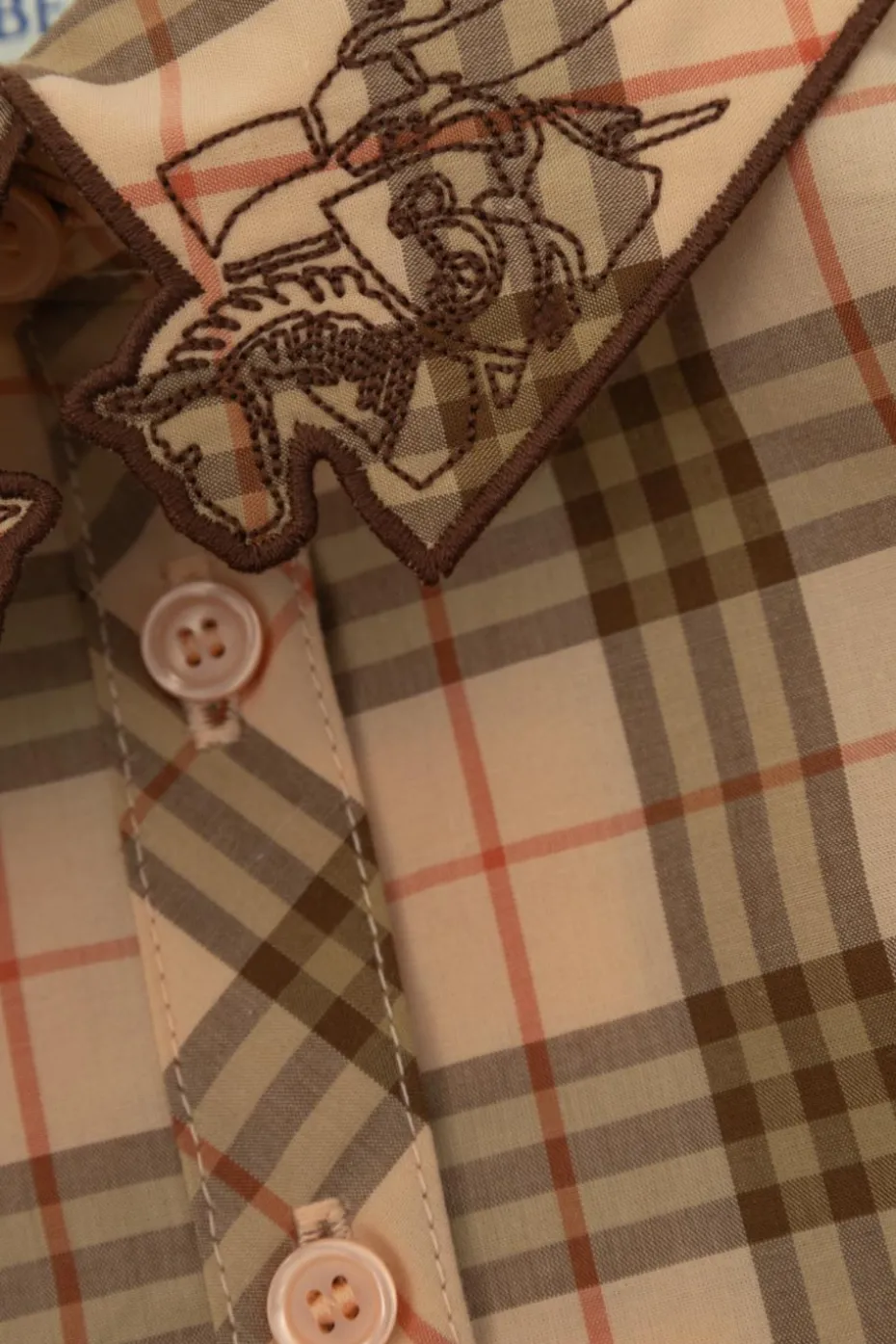 Burberry Kids RÓŻOWY Koszula ze wzorem w kratę