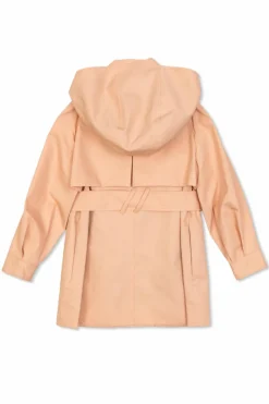 Burberry Kids RÓŻOWY Płaszcz z kapturem