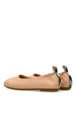 Burberry Kids RÓŻOWY Skórzane baleriny