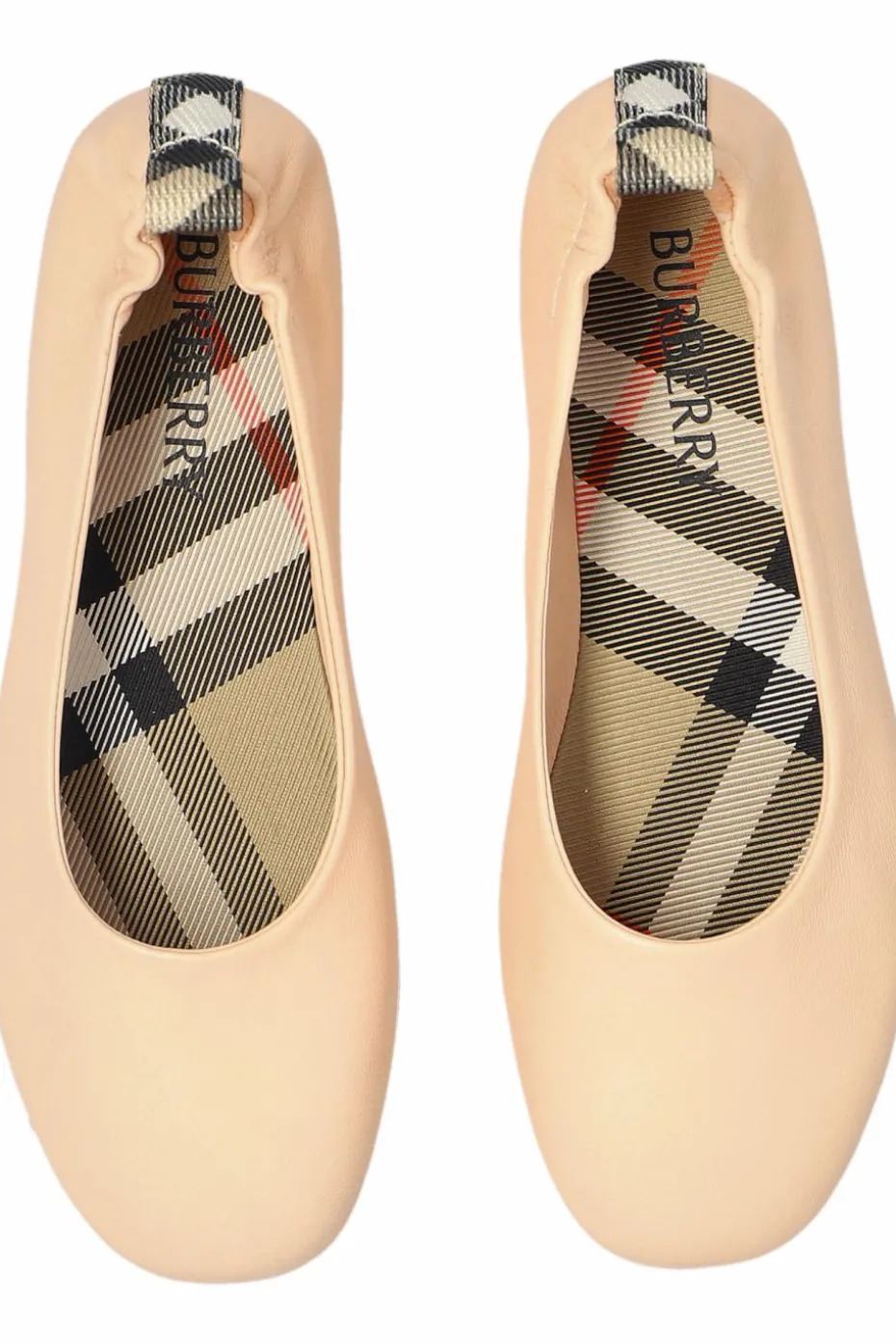 Burberry Kids RÓŻOWY Skórzane baleriny