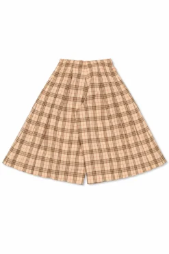 Burberry Kids RÓŻOWY Spodnie ze wzorem w kratę