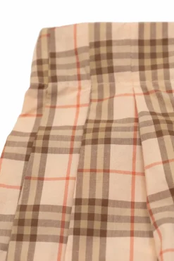 Burberry Kids RÓŻOWY Spodnie ze wzorem w kratę