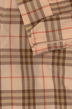 Burberry Kids RÓŻOWY Spodnie ze wzorem w kratę