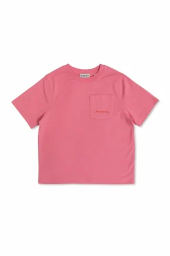 Burberry Kids RÓŻOWY T-shirt z kieszenią