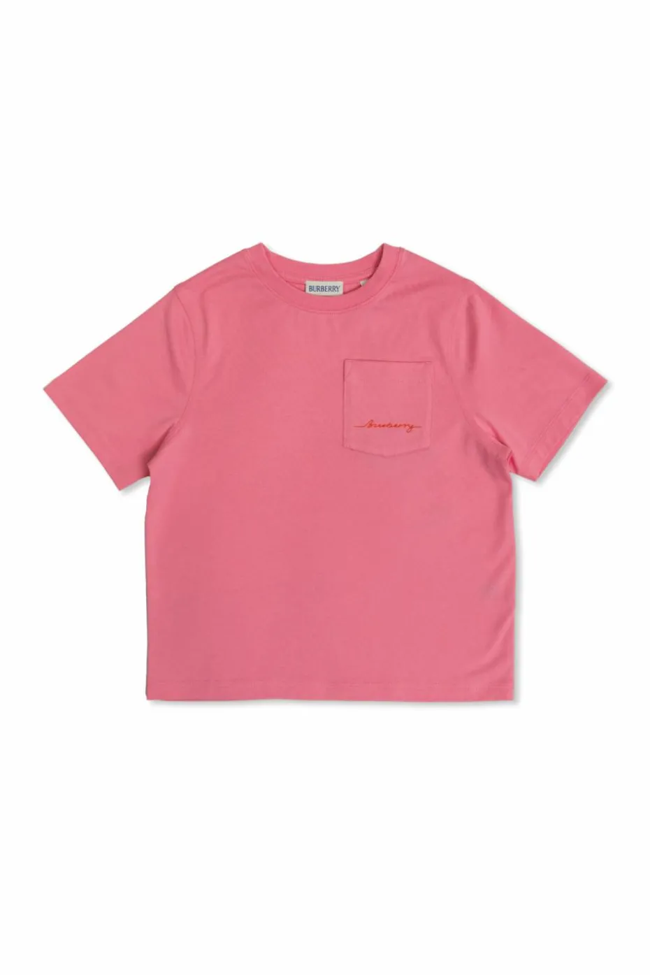 Burberry Kids RÓŻOWY T-shirt z kieszenią