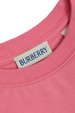 Burberry Kids RÓŻOWY T-shirt z kieszenią