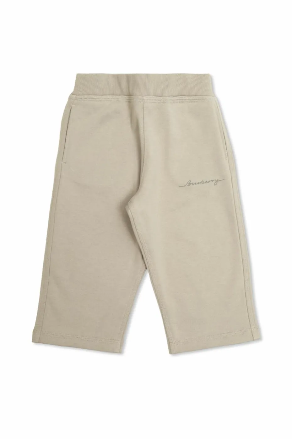 Burberry Kids SZARY Bawełniane spodnie dresowe