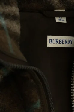 Burberry Kids ZIELONY Ocieplany polar ze wzorem w kratę