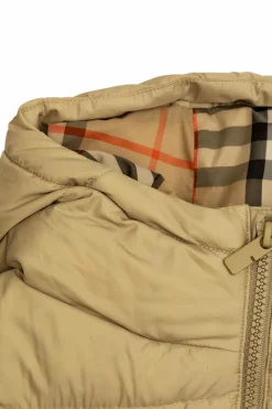 Burberry Kids ZIELONY Puchowa kamizelka