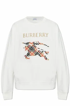 Burberry kremowy Bluza z logo