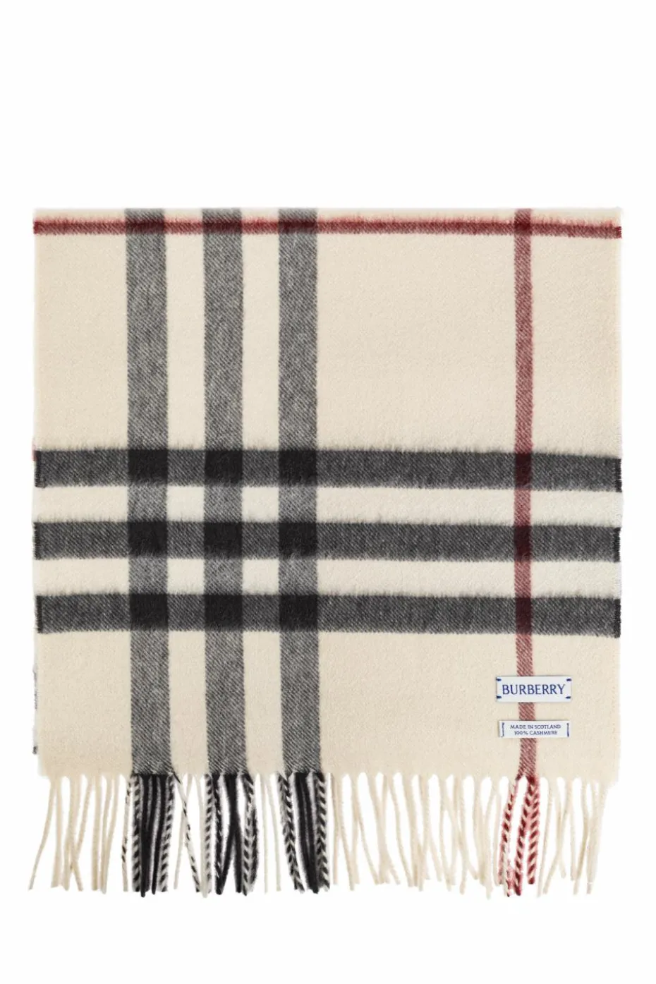 Burberry kremowy Kaszmirowy szal