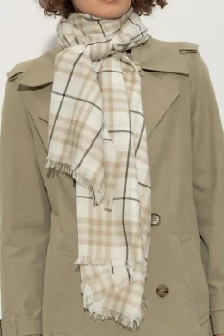 Burberry kremowy Kaszmirowy szal