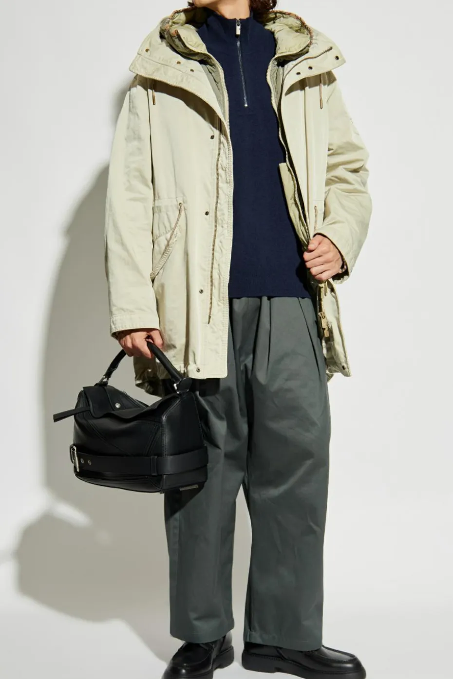 Burberry kremowy Kurtka z kapturem