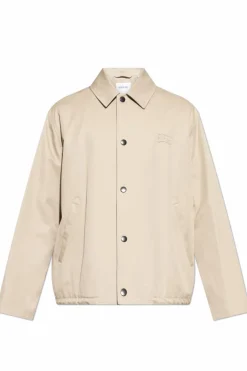 Burberry kremowy Kurtka z wyszytym logo
